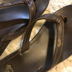 Dark Brown Leather FlipFlops